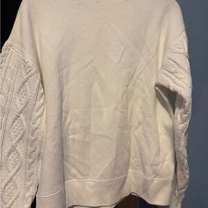 Ralph lauren Women's White Cable Knit Sweater